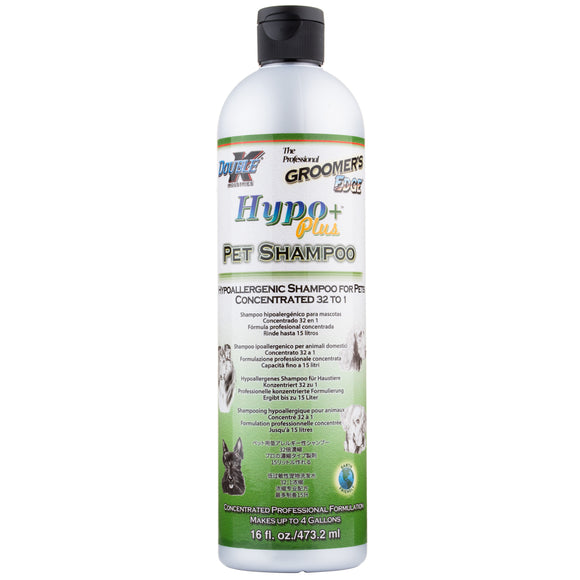 Double K Hypo Plus Shampoo – Fragrance-Free Hypoallergenic Concentrate, 1:32 Dilution, 473ml Bottle