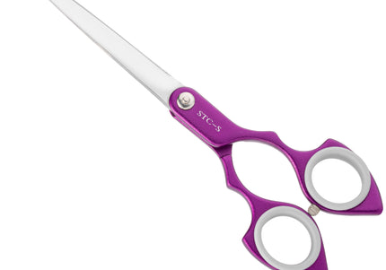Shernbao Shark Straight Scissors 6.5" – Lightweight Black Korean-Style Haircutting Shears