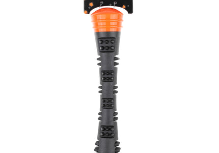 Dog Comets Meteor Orange Rubber Fetch Stick – Large Size, Textured with Dual Squeakers for Engaging Play
