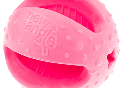 Dog Comets Polaris Rubber Bouncing Ball 6cm – Durable Treat-Dispensing Toy, Pink