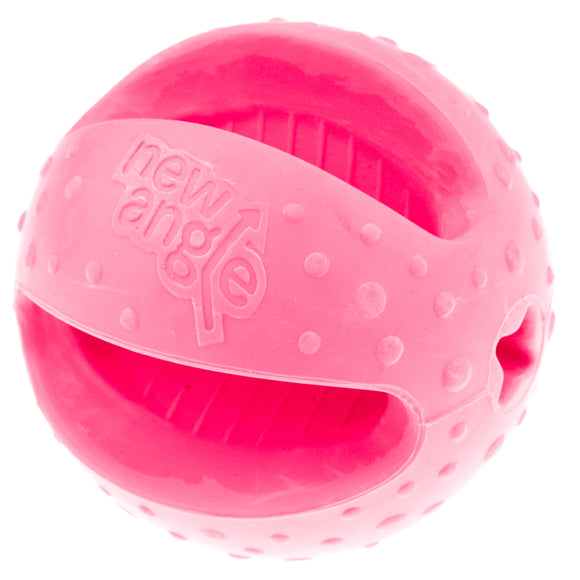 Dog Comets Polaris Rubber Bouncing Ball 6cm – Durable Treat-Dispensing Toy, Pink