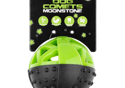 Dog Comets Moonstone Bouncy Treat Ball 9cm – Squeaker Toy, Durable Orange Design