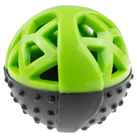 Dog Comets Moonstone Bouncy Treat Ball 9cm – Squeaker Toy, Durable Orange Design