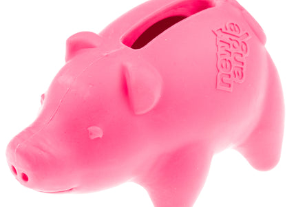 Dog Comets Propus 8cm Rubber Mini Fetch Toy – Orange Pig Design with Treat Hole