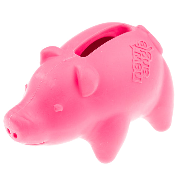 Dog Comets Propus 8cm Rubber Mini Fetch Toy – Orange Pig Design with Treat Hole