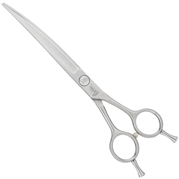 Yento Fanatic Series Curved Grooming Scissors 7.5in – Stainless Steel, Professional Precision