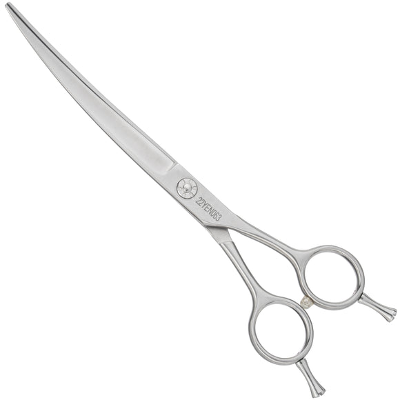 Yento Fanatic Series Curved Grooming Scissors 7.5in – Stainless Steel, Professional Precision