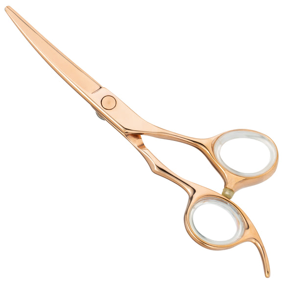 Chris Christensen Adalynn Rose Curved Scissors 5" – Japanese Steel, Titanium-Coated, Professional Quality