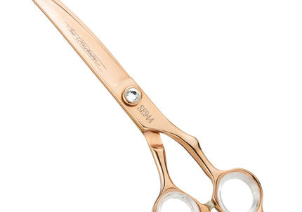 Chris Christensen Adalynn Rose Curved Scissors 5" – Japanese Steel, Titanium-Coated, Professional Quality