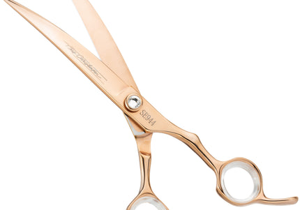 Chris Christensen Adalynn Rose Curved Scissors 5" – Japanese Steel, Titanium-Coated, Professional Quality