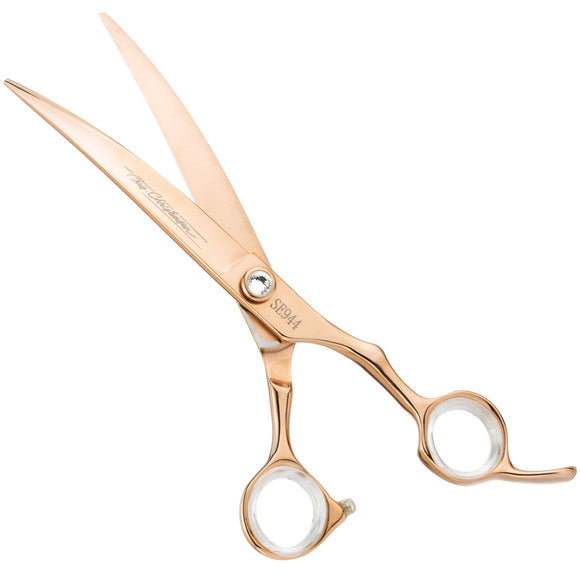 Chris Christensen Adalynn Rose Curved Scissors 5" – Japanese Steel, Titanium-Coated, Professional Quality