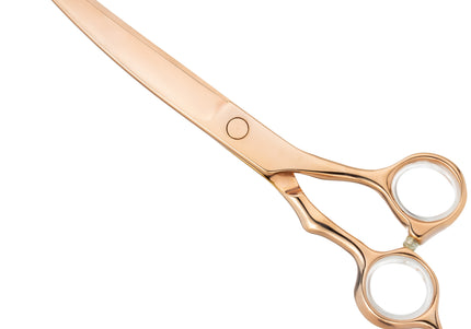 Chris Christensen Adalynn Rose Curved Scissors 5" – Japanese Steel, Titanium-Coated, Professional Quality