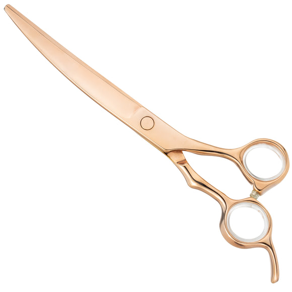 Chris Christensen Adalynn Rose Curved Scissors 5" – Japanese Steel, Titanium-Coated, Professional Quality