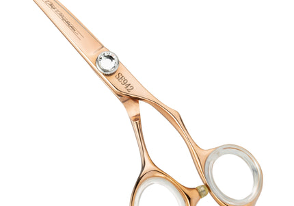 Chris Christensen Adalynn Rose Curved Scissors 5" – Japanese Steel, Titanium-Coated, Professional Quality