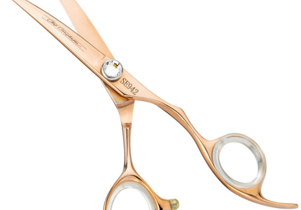 Chris Christensen Adalynn Rose Curved Scissors 5" – Japanese Steel, Titanium-Coated, Professional Quality