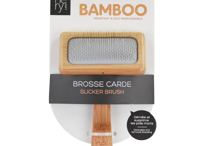 Hery Bamboo Slicker Brush – Medium Size, Gentle Detangling with Ergonomic Handle