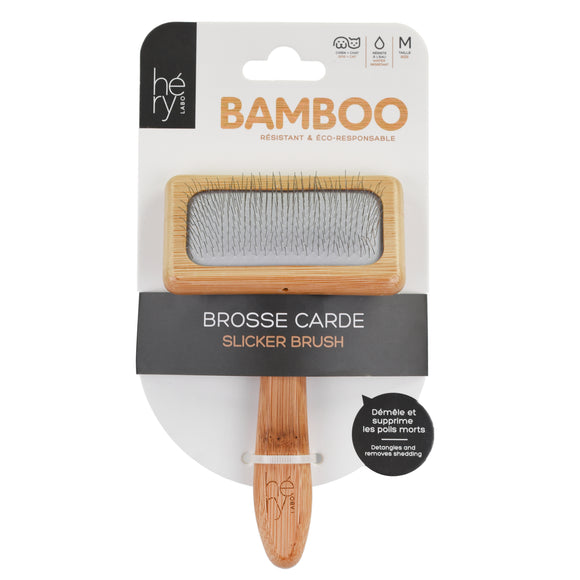 Hery Bamboo Slicker Brush – Medium Size, Gentle Detangling with Ergonomic Handle