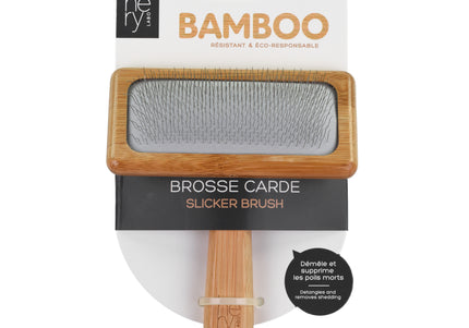 Hery Bamboo Slicker Brush – Medium Size, Gentle Detangling with Ergonomic Handle