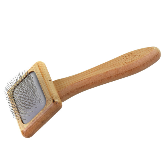 Hery Bamboo Slicker Brush – Medium Size, Gentle Detangling with Ergonomic Handle