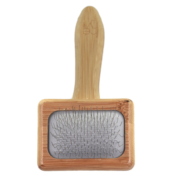 Hery Bamboo Slicker Brush – Medium Size, Gentle Detangling with Ergonomic Handle