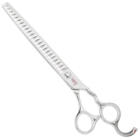 Yento Cobra Chunker 8" – Premium Cobalt Thinning Shears, 23 Teeth, Decorative Handle