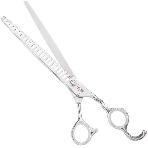 Yento Cobra Chunker 8" – Premium Cobalt Thinning Shears, 23 Teeth, Decorative Handle