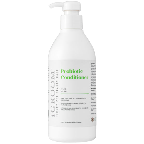 iGroom Prebiotic Conditioner – Gentle Moisturizing Formula with Prebiotics, 400ml Bottle