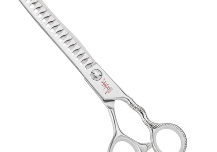 Yento Cobra Chunker 7" Professional Thinning Shears – Cobalt Steel, 20 Teeth, Decorative Handle