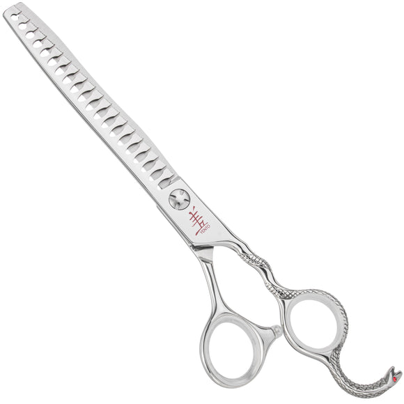 Yento Cobra Chunker 7" Professional Thinning Shears – Cobalt Steel, 20 Teeth, Decorative Handle