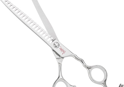 Yento Cobra Chunker 7" Professional Thinning Shears – Cobalt Steel, 20 Teeth, Decorative Handle