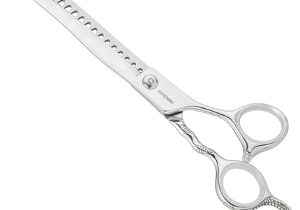 Yento Cobra Chunker 7" Professional Thinning Shears – Cobalt Steel, 20 Teeth, Decorative Handle