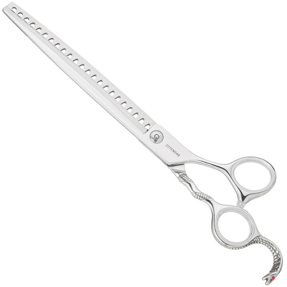 Yento Cobra Chunker 8" – Premium Cobalt Thinning Shears, 23 Teeth, Decorative Handle