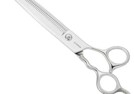 Yento Cobra Thinning Shears 7" – Premium Cobalt Single-Sided 48-Tooth Scissors with Decorative Handle