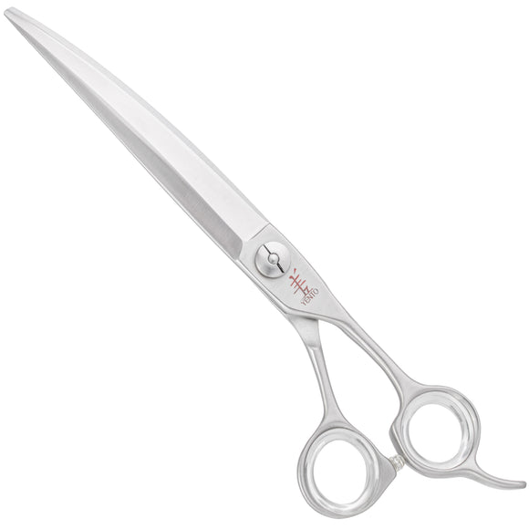 Yento Ergo Line Wide Blade Curved Scissors 8" – Japanese Hitachi Steel, Professional Precision