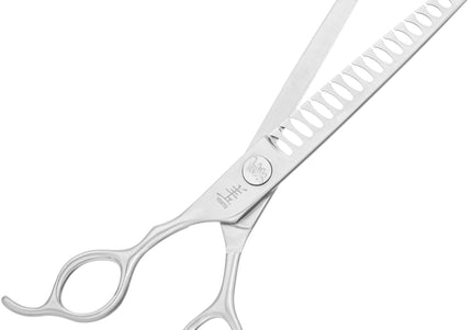 Yento Fanatic Series Chunker Lefty 7" – Carbon Stainless Steel Thinning Shears, 18 Teeth, Professional Left-Handed Design