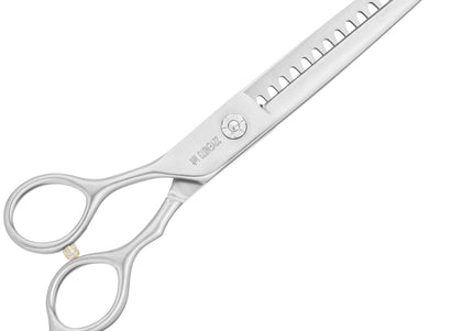 Yento Fanatic Series Chunker Lefty 7" – Carbon Stainless Steel Thinning Shears, 18 Teeth, Professional Left-Handed Design