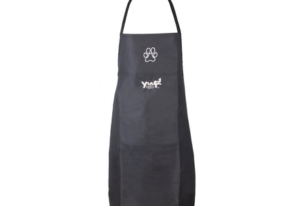 Yuup! Pink Grooming Apron – Protective Rubberized Material, Adjustable Black Design