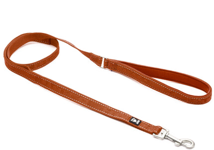 Hurtta Casual Reflective Leash Eco 180cm Cinnamon – Recycled Material, Everyday Durable Brown Lead