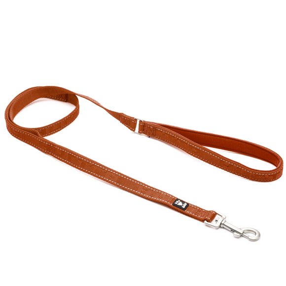 Hurtta Casual Reflective Leash Eco 180cm Cinnamon – Recycled Material, Everyday Durable Brown Lead