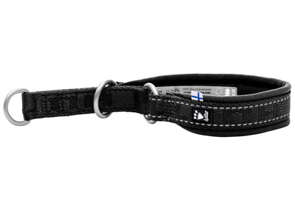 Hurtta Casual Half Choke Collar Eco Raven – Recycled Material, Adjustable 45-55cm, Durable Design