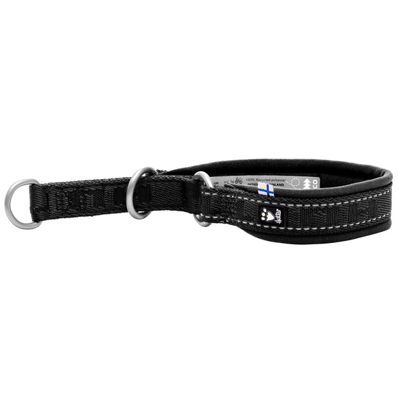 Hurtta Casual Half Choke Collar Eco Raven – Recycled Material, Adjustable 45-55cm, Durable Design