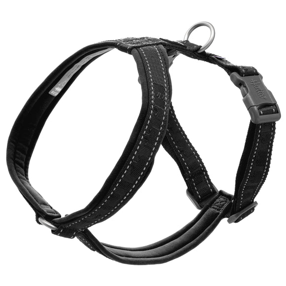 Hurtta Casual Eco Y-Harness Raven – Recycled Material, Adjustable, Lightweight, 35-45cm