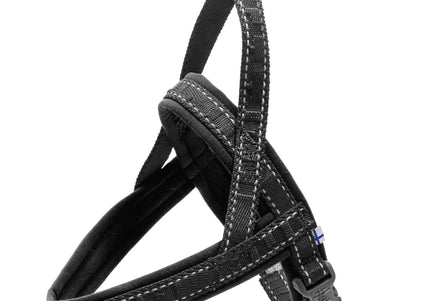 Hurtta Casual Eco Harness Raven – Norwegian Recycled Material Dog Harness, Adjustable 50-60cm