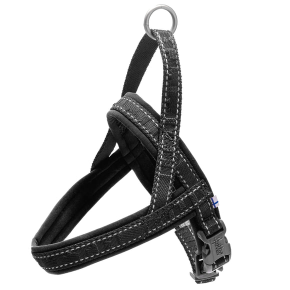 Hurtta Casual Eco Harness Raven – Norwegian Recycled Material Dog Harness, Adjustable 50-60cm