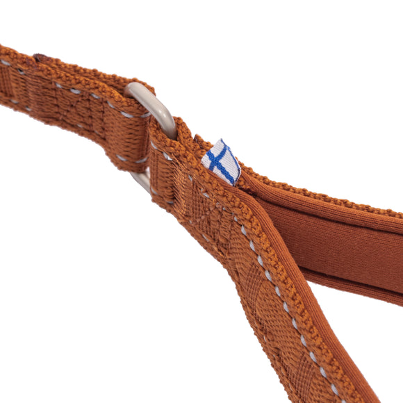 Hurtta Casual Reflective Leash Eco 120cm – Recycled Material, Durable Everyday Dog Lead in Cinnamon Brown