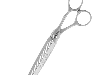 Witte Rose Line Satin 7" Thinning Scissors – Single-Sided, 52 Notches, Precision Finish