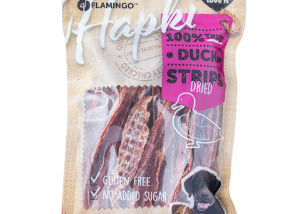 Flamingo Snack Duck Jerky 85g – Dried Duck Strips, High-Protein Natural Treats