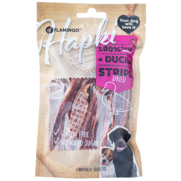 Flamingo Snack Duck Jerky 85g – Dried Duck Strips, High-Protein Natural Treats