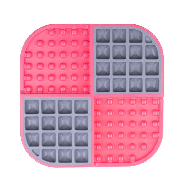 LickiMat Slomo Cat Licking Mat – Durable Hard Texture, Red, Promotes Slow Feeding