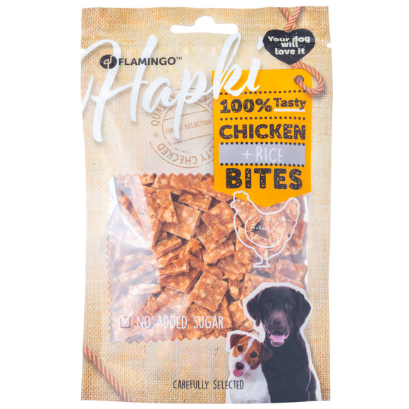 Flamingo Chicken Rice Bites 85g – Soft Training Treats with Real Chicken and Rice